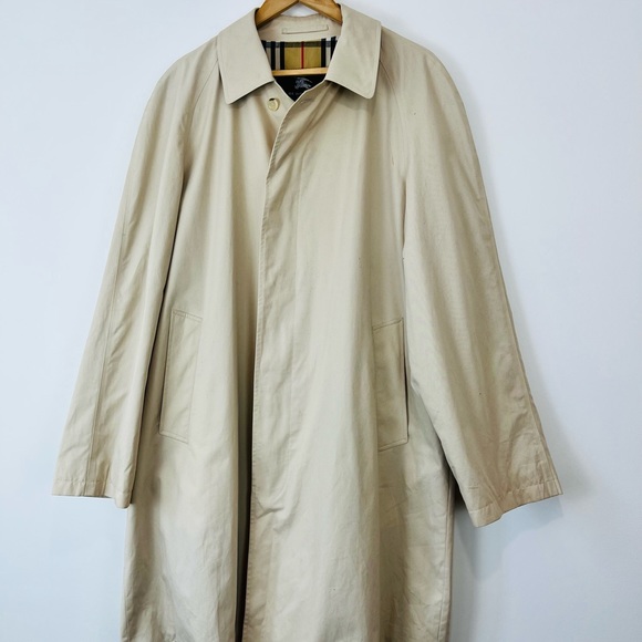 Burberry Beige Nova Check Lined Classic Utility Trench Coat UK L - Picture 2 of 16